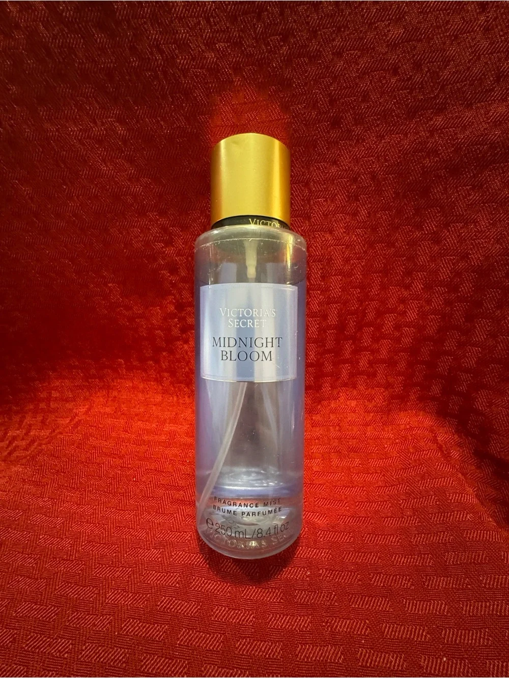 Victoria's Secret Midnight Bloom Fragrance Mist - Gold Cap & Light Purple Bottle